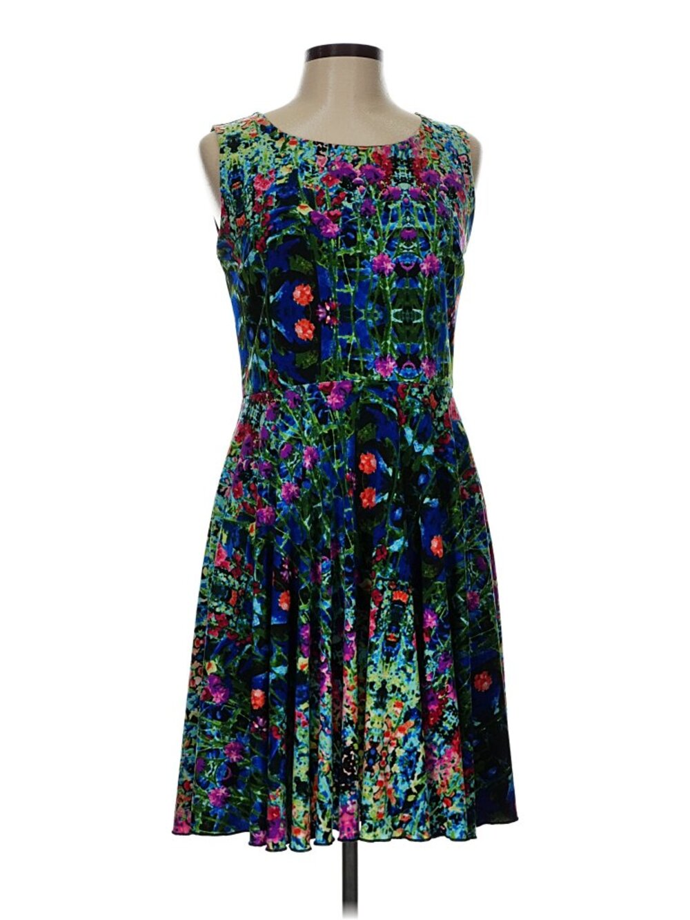 Cynthia Rowley Vibrant Watercolor Floral A-Line Cocktail Dress 12